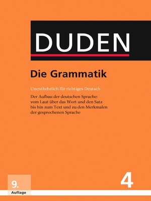 cover image of Duden--Die Grammatik